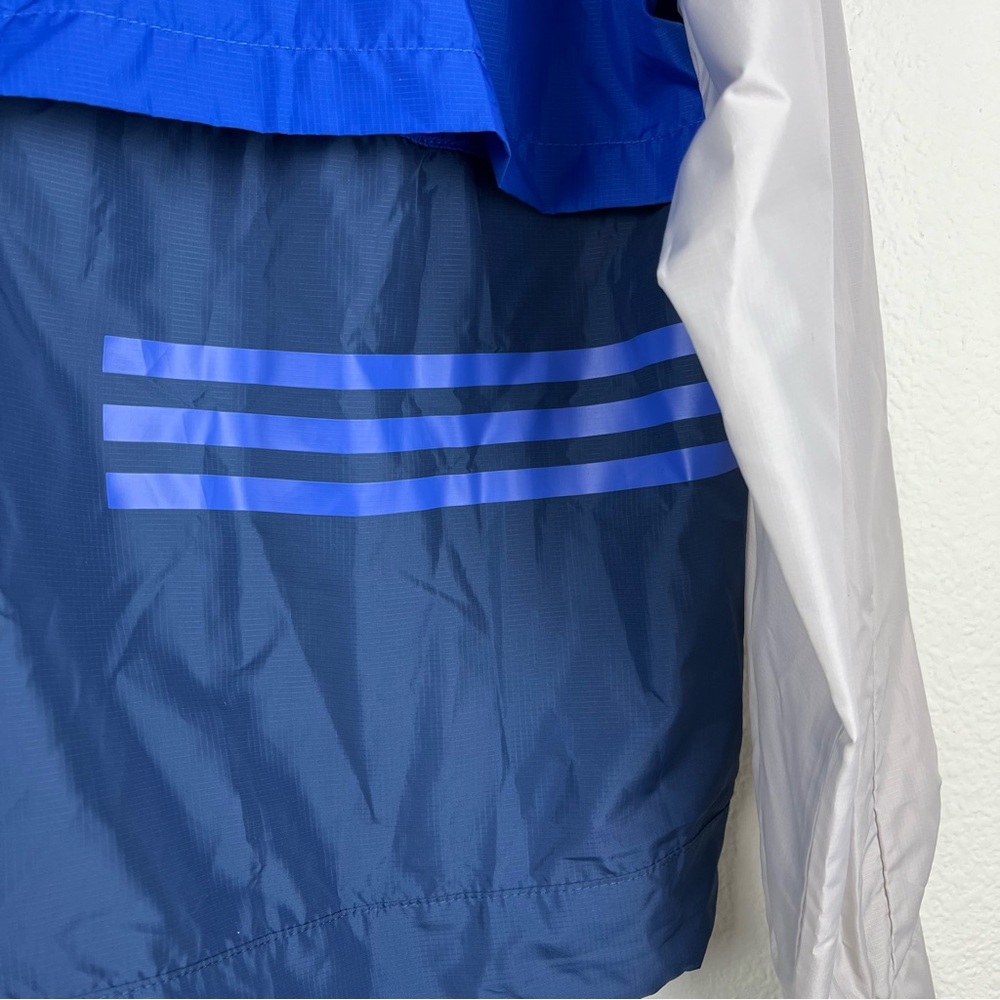 ADIDAS Woven Shell Jacket Windbreaker Size Large Blue - Picture 6 of 8